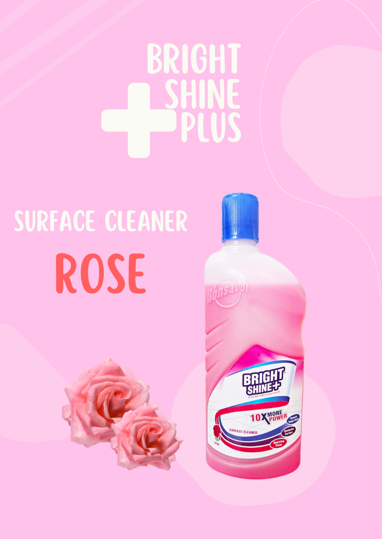 BRIGHT SHINE Floor Cleaner Liquid 500ml – ROSE Fragrance | Multipurpose Disinfectant for Home, Kitchen & Bathroom