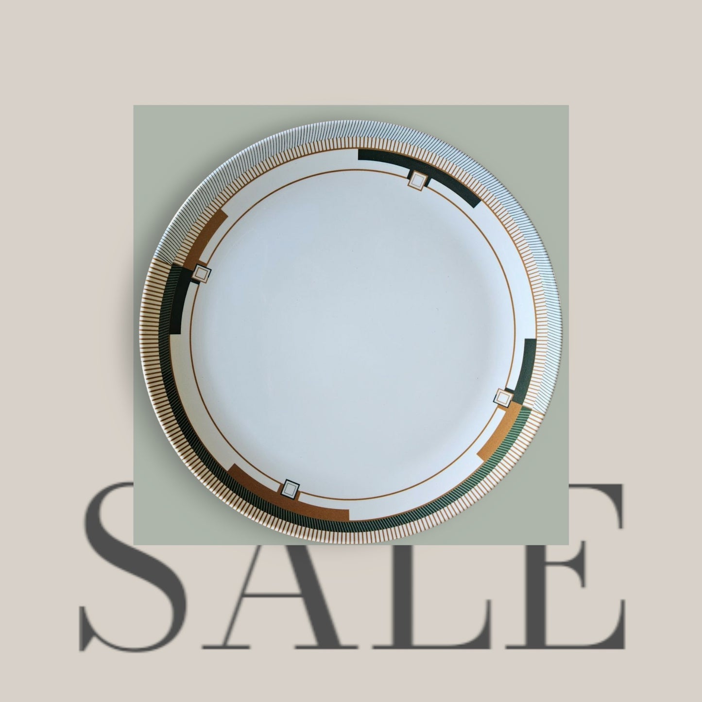 Calma Melamine Plates 12.5 Inch Dessert Melamine Dinner Plates ( Set of 50)