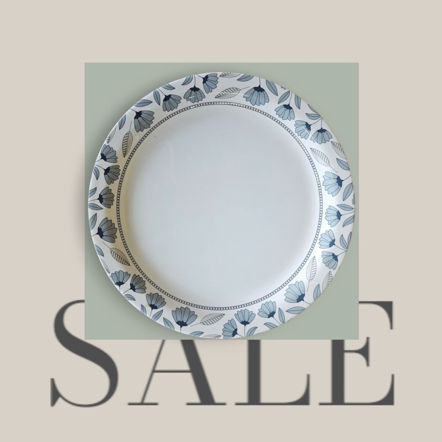 La Fleur Melamine Plates 11.5 Inch Dessert Melamine Dinner Plates ( Set of 50)