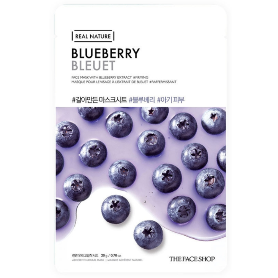 The Face Shop Real Nature Blueberry Face Mask - 20 gm 10% off (Inclusive of all taxes)
