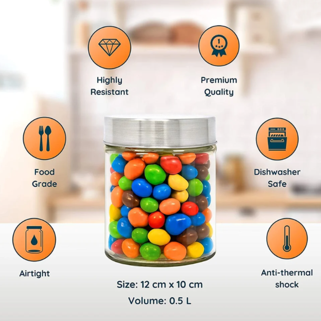 Plastic Airtight Cookie Jar Set of 3 – Multipurpose Food Storage Containers with Lids for Kitchen & Pantry