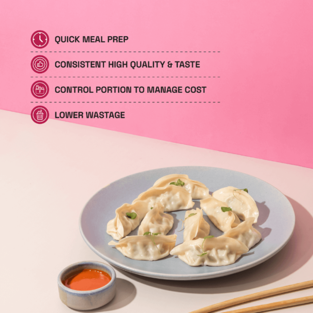 Prasuma - Chef Momo Chicken, 20 gm/pc (47 Pieces)x2 Pack, Frozen (Inclusive of all taxes)
