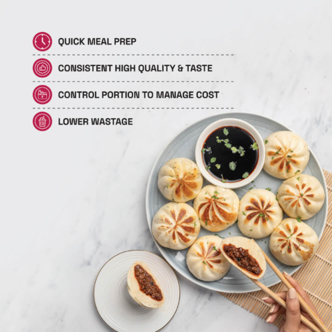 Prasuma - BBQ Chicken Bao Buns, 50 gm/pc (Pack of 10) (Frozen) (Inclusive of all taxes)