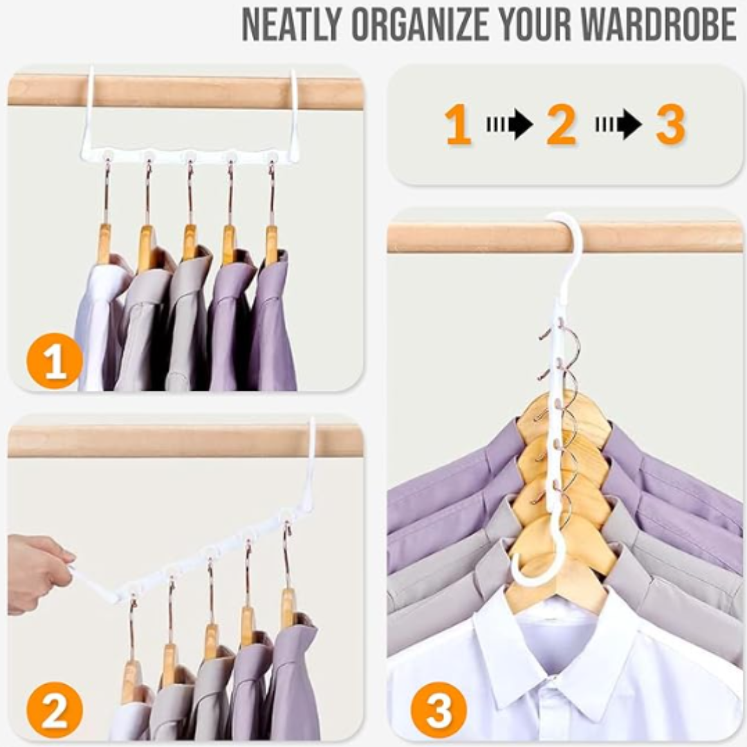 5 in 1 Magic Hanger for Wardrobe (Inclusive of all taxes)