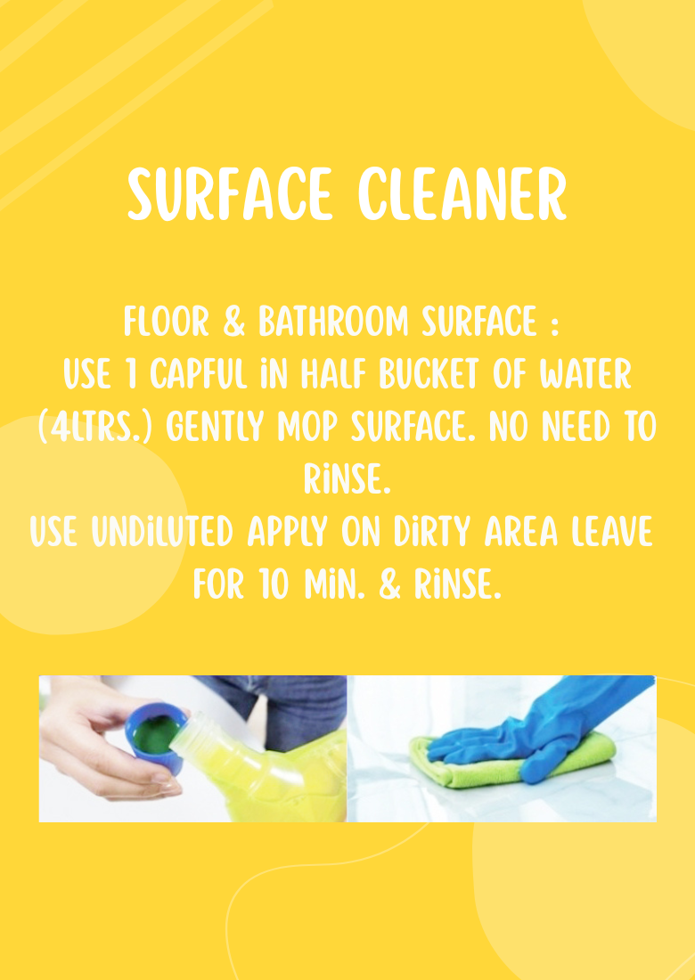 BRIGHT SHINE Floor Cleaner Liquid 500ml – Lemon Fragrance | Multipurpose Disinfectant for Home, Kitchen & Bathroom