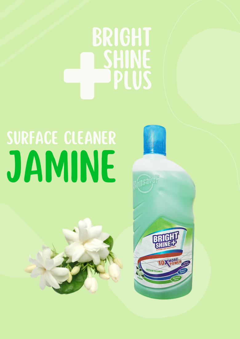 BRIGHT SHINE Floor Cleaner Liquid 500ml – JASMINE Fragrance | Multipurpose Disinfectant for Home, Kitchen & Bathroom 