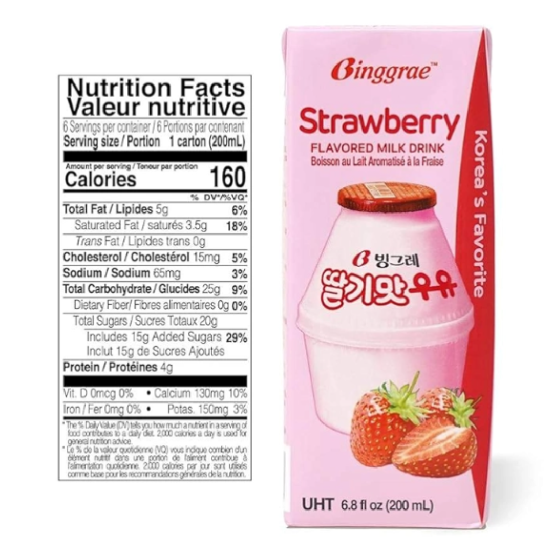 Binggrae Strawberry Milk 200ml x 6 Packs (Inclusive of all taxes)