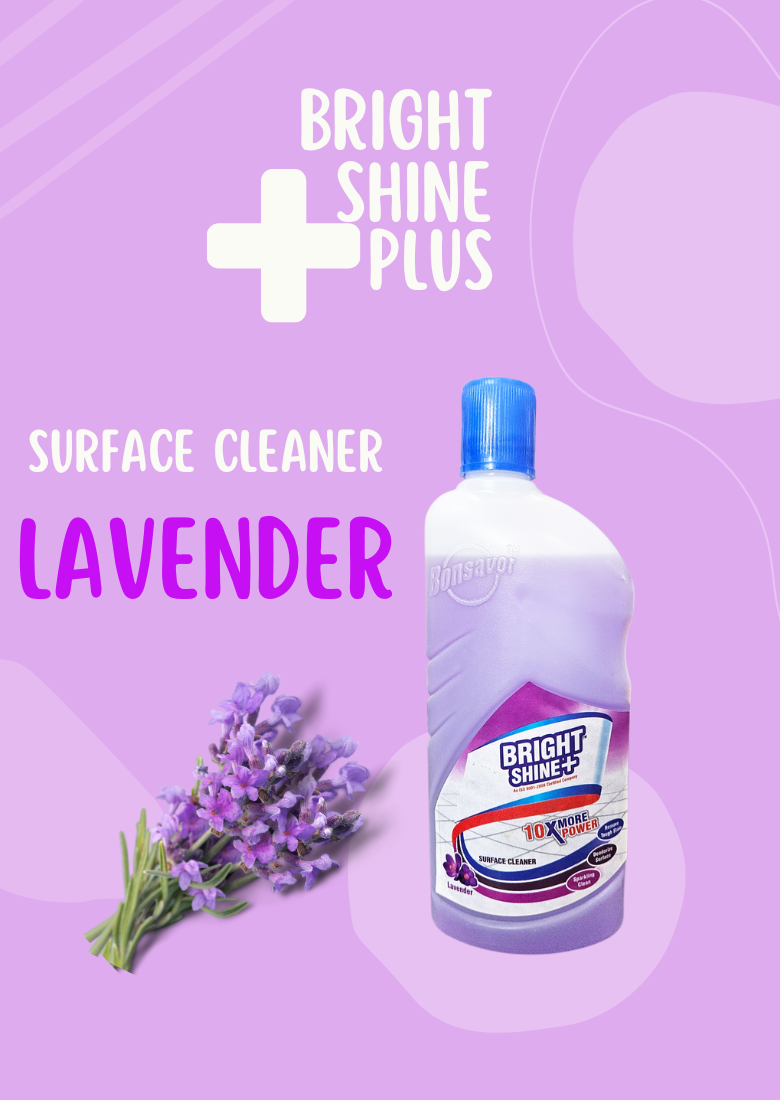 BRIGHT SHINE Floor Cleaner Liquid 500ml – LAVENDER Fragrance | Multipurpose Disinfectant for Home, Kitchen & Bathroom
