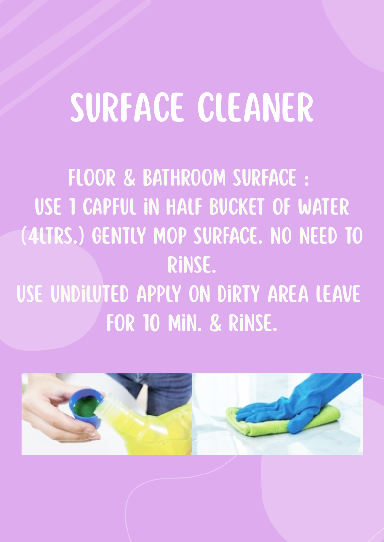 BRIGHT SHINE Floor Cleaner Liquid 500ml – LAVENDER Fragrance | Multipurpose Disinfectant for Home, Kitchen & Bathroom