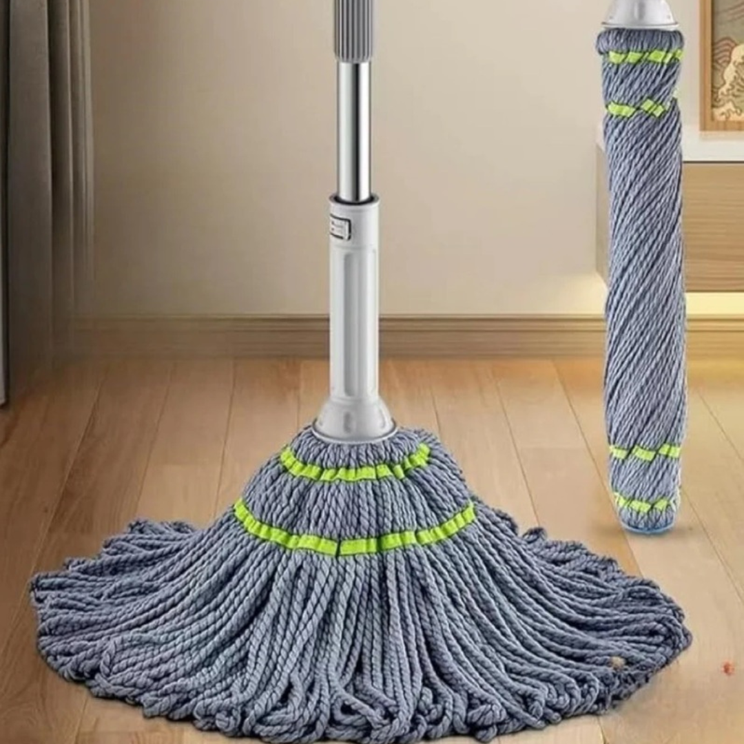Twist Floor Cleaning Mop with Self-Wringing | Microfiber & Scrub Pad | Long Handle Heavy Duty Mop for Home, Office & Commercial Use | Suitable for Wooden, Tile & Marble Floors