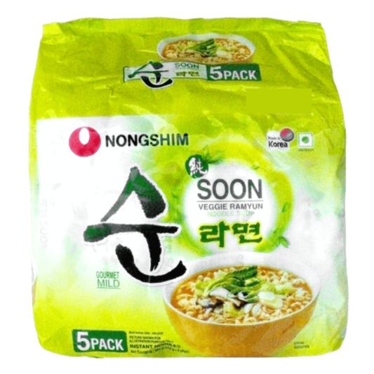 Nongshim - Soon Veggie Ramyun, 560 gm (112 gm x 5) (Inclusive of all taxes)