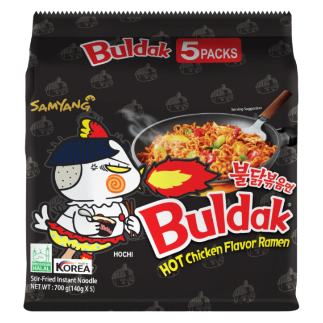 Samyang Buldak- Hot Chicken Flavour Ramen, 140 gm (Pack of 5) (Inclusive of all taxes)