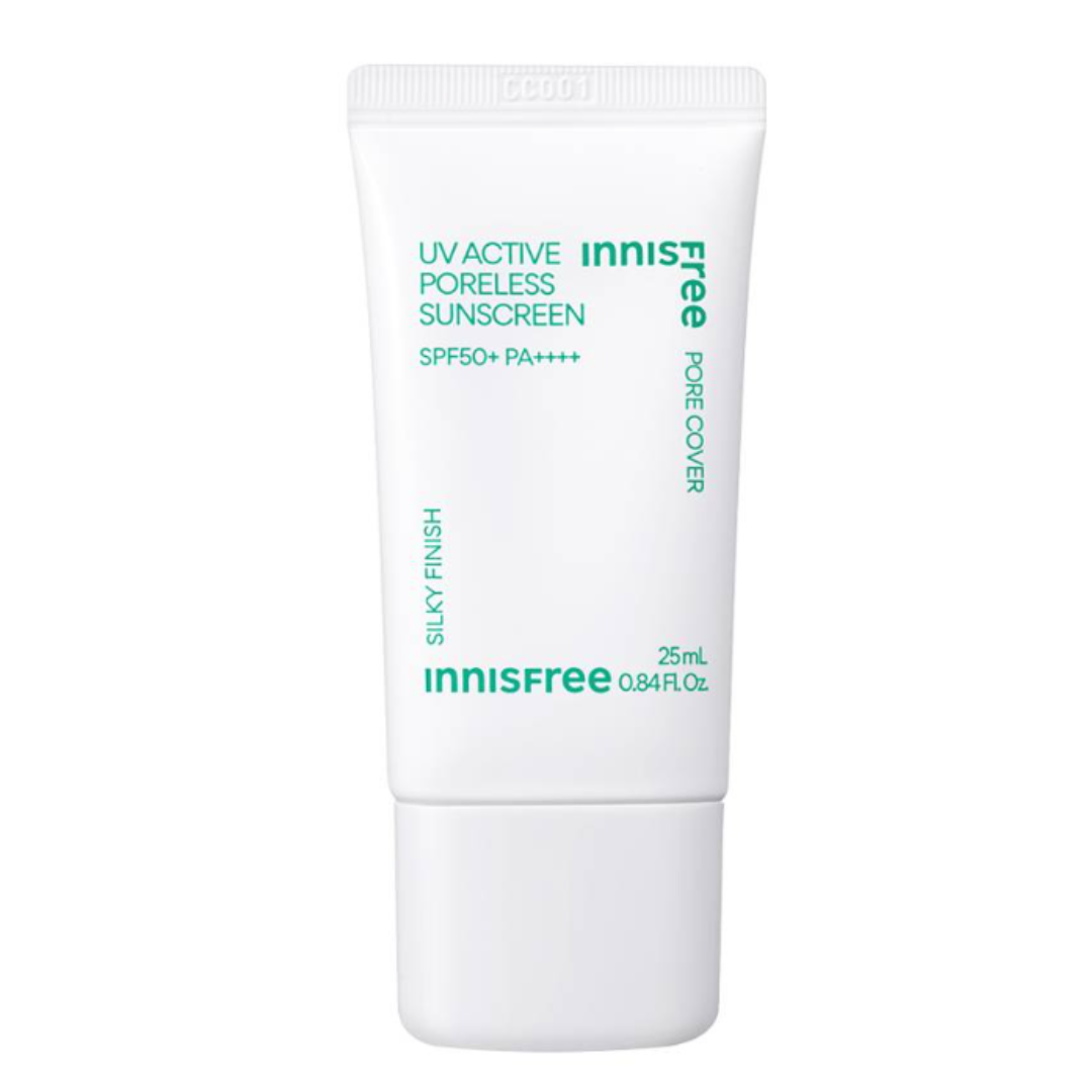 Innisfree UV Active Poreless Sunscreen SPF 50+ PA++++ For Smooth Even Toned Skin & Silky Finish - Mini 25ml (Inclusive of all taxes)