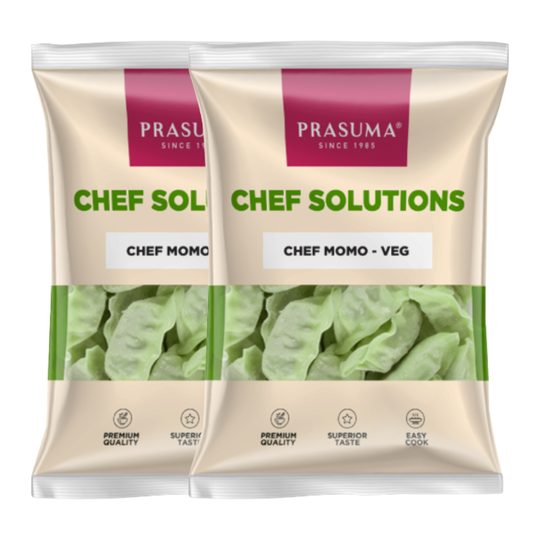 Prasuma - Chef Momo Veg, 20 gm/pc (47 Pieces) x 2 Pack (Frozen) (Inclusive of all taxes)