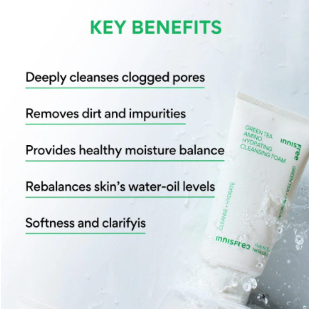 Innisfree Green tea Amino Cleansing Foam 150GM 5% off (Inclusive of all taxes)