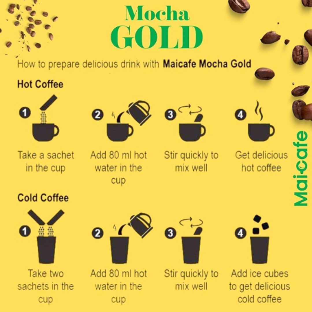 Maicafe Mocha Gold Korean Instant Coffee Mix (12g x 100 Sticks) (Inclusive of all taxes)