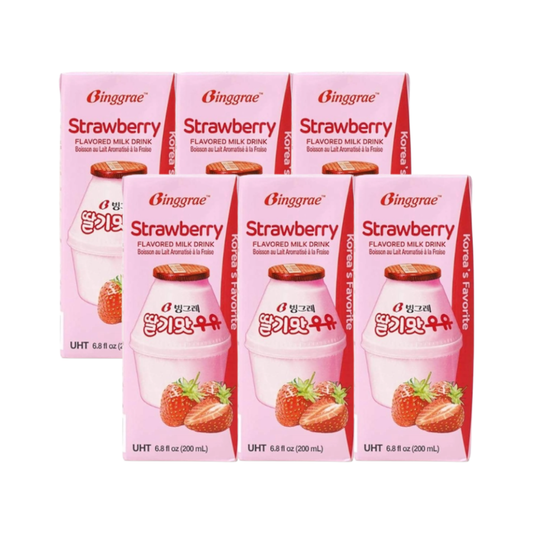 Binggrae Strawberry Milk 200ml x 6 Packs (Inclusive of all taxes)