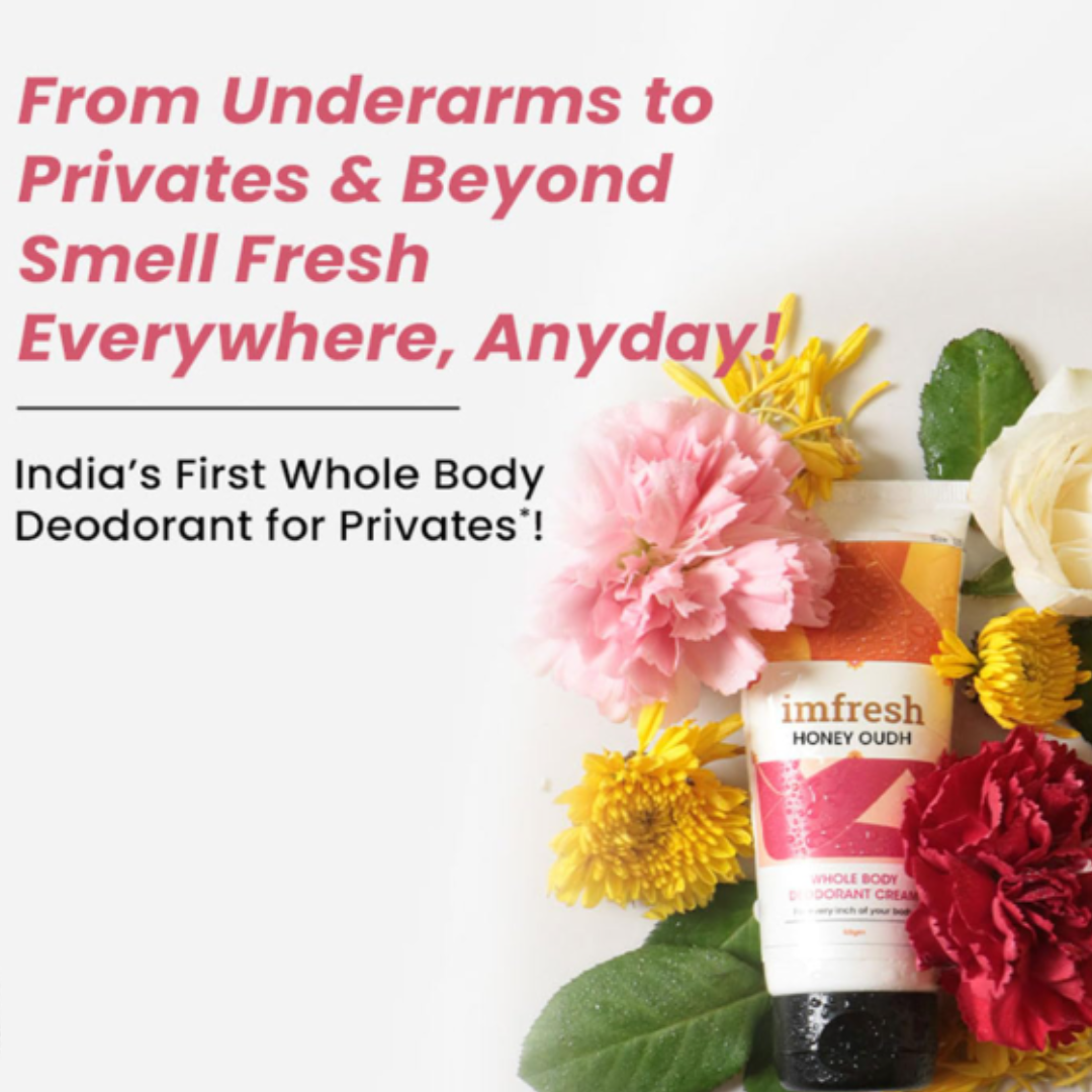 imfresh Honey Oudh , Deodorant Cream For Whole body/Long Lasting Odour Control / Helps in brightening underarms / Alcohol-Free / No Aluminium/No Parabens 75gm (Inclusive of all taxes)