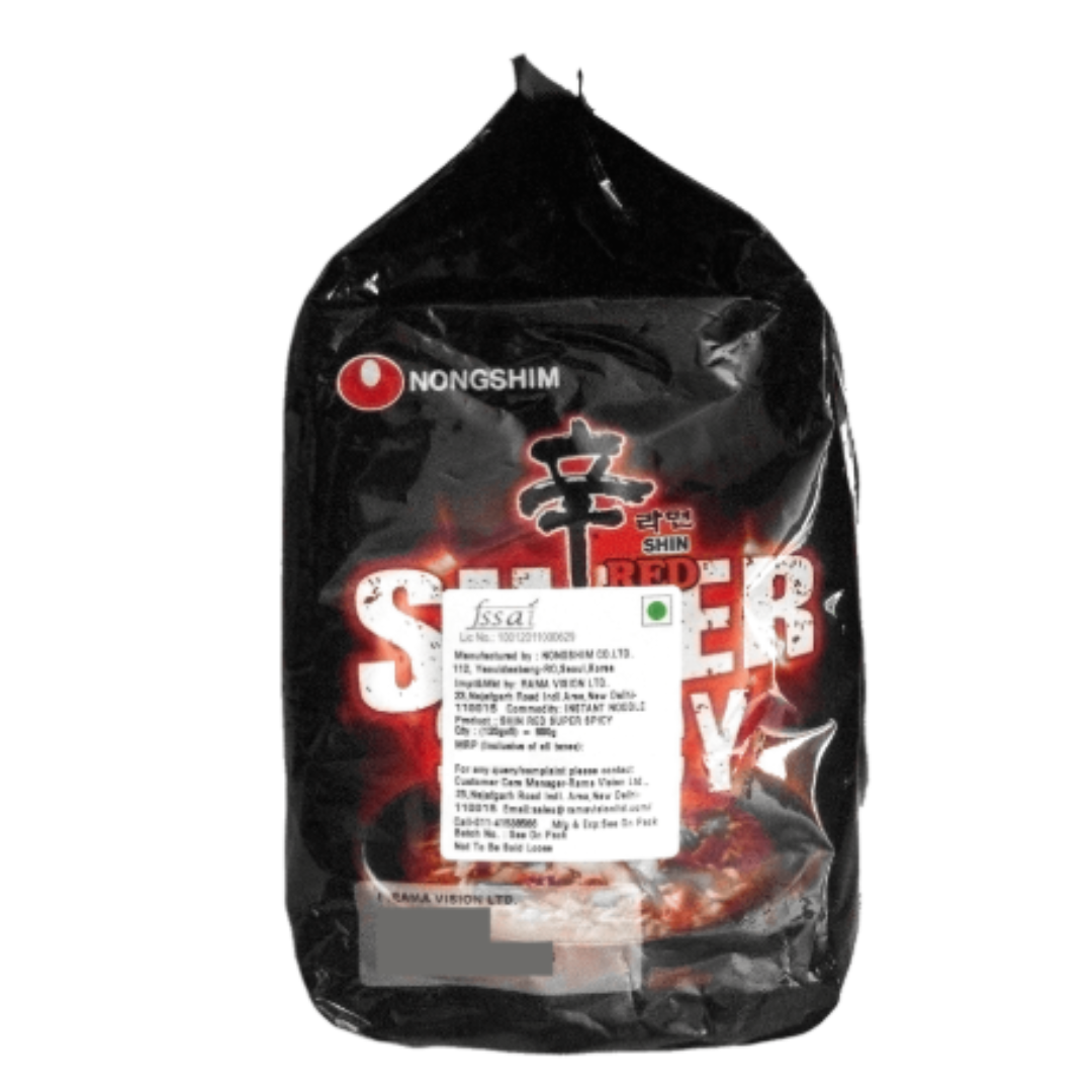 Nongshim - Shin Red Super Spicy, 600 gm (120 gm x 5)  (Inclusive of all taxes)