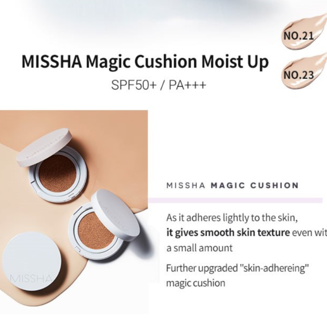 [Expiry Sale] [Expiry Date: 27 June 2026] Missha Magic Cushion Moist up 15g (NO.23 Neutral Medium Beige) 50% off (Inclusive of all taxes)