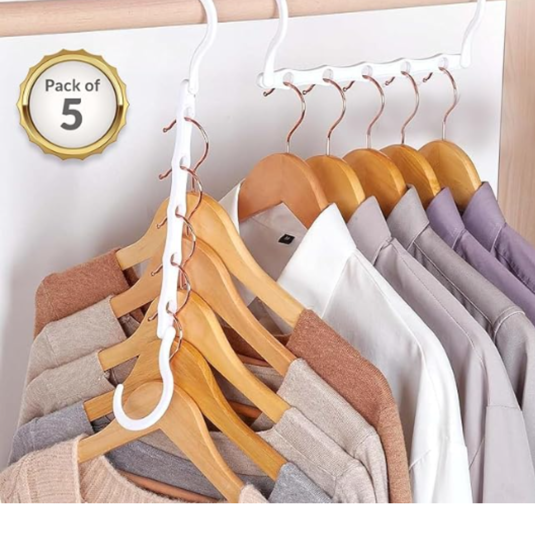 5 in 1 Magic Hanger for Wardrobe (Inclusive of all taxes)