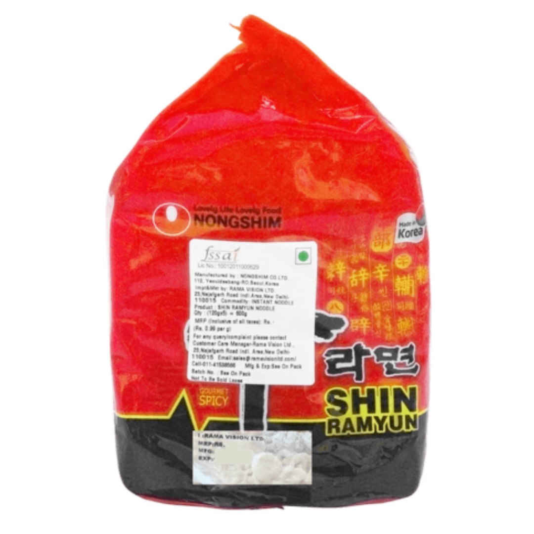 Nongshim - Shin Ramyun Noodle Soup, 600 gm (120 gm x 5) (Inclusive of all taxes)