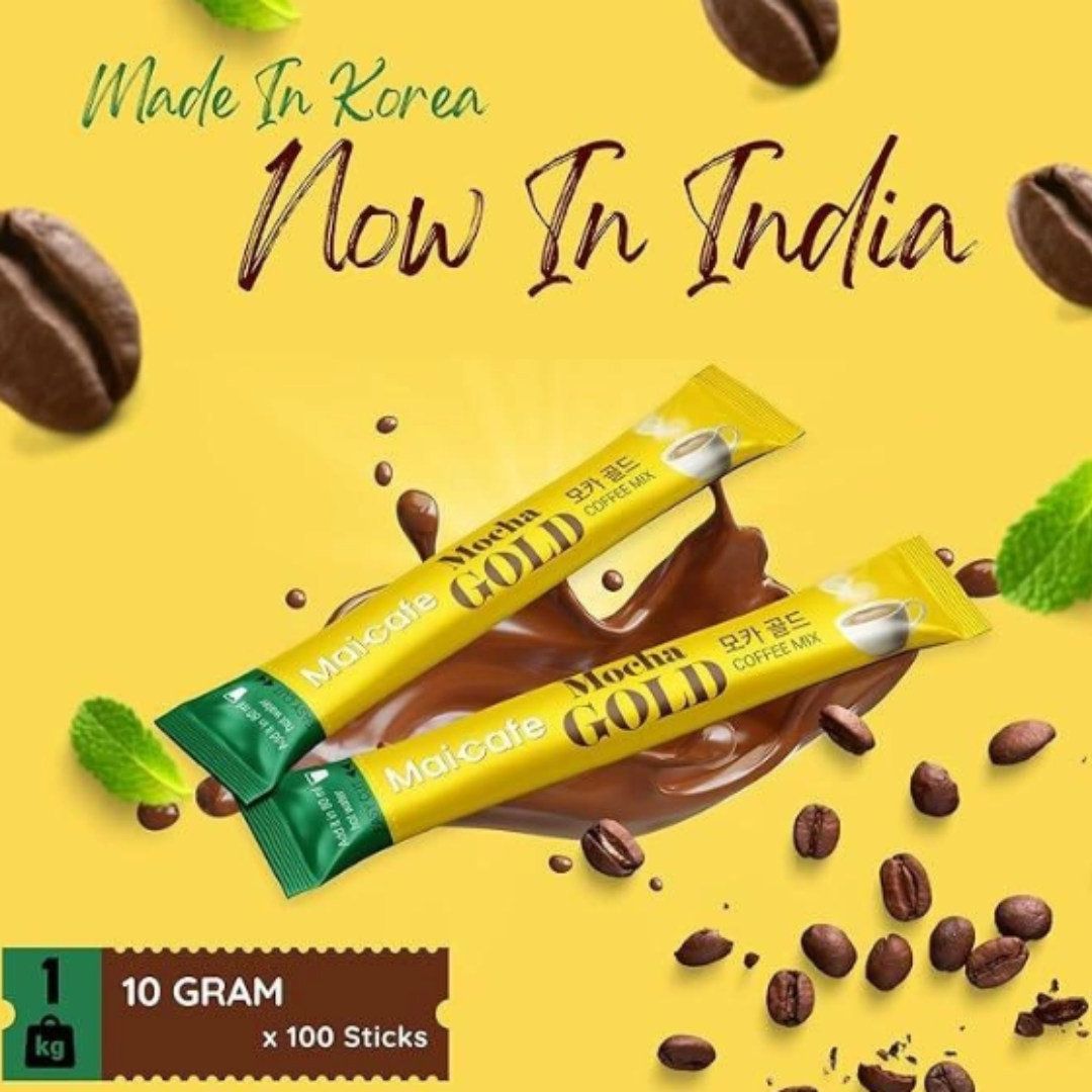 Maicafe Mocha Gold Korean Instant Coffee Mix (12g x 100 Sticks) (Inclusive of all taxes)