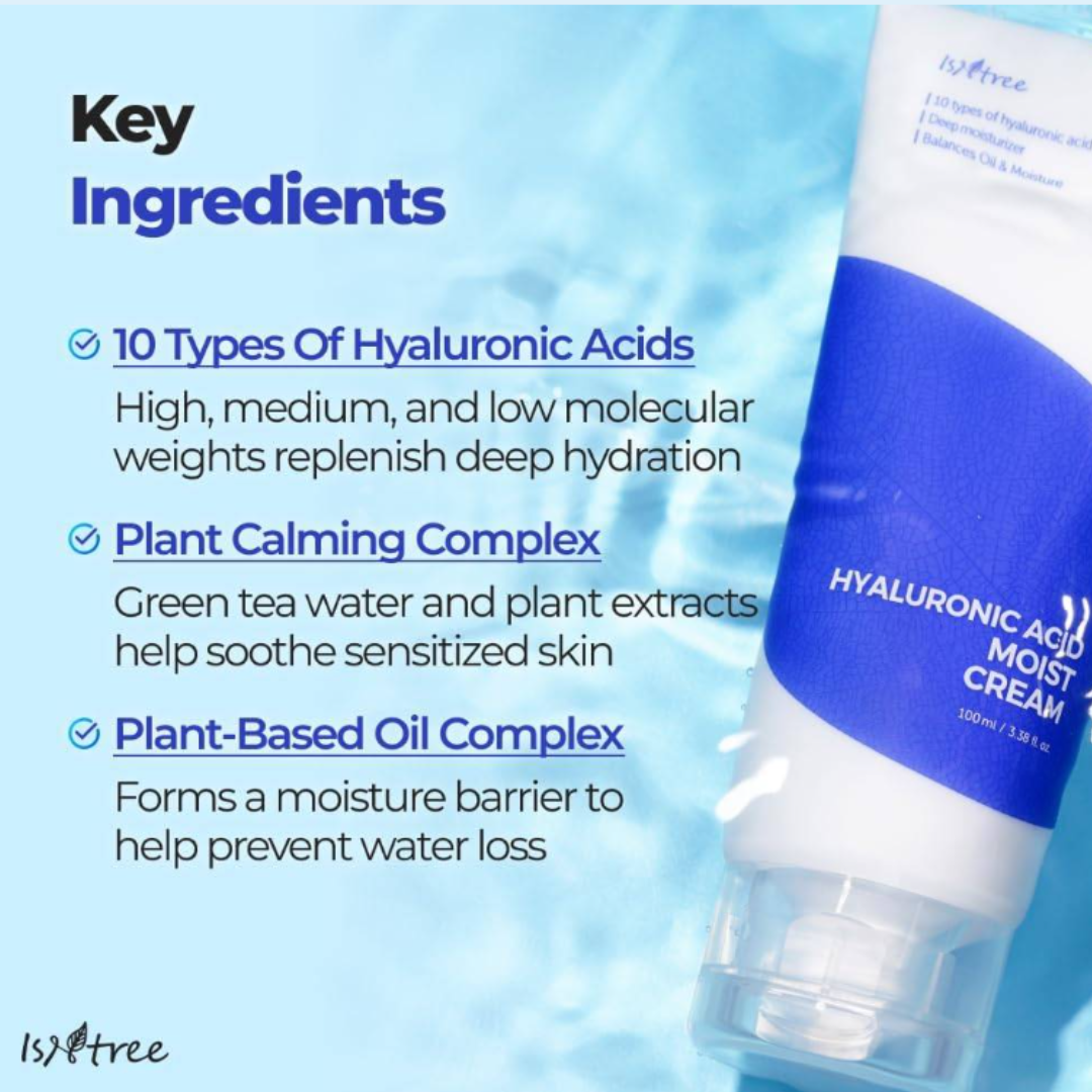 Isntree Hyaluronic Acid Moist Cream 100ml , 10% off (Inclusive of all taxes)