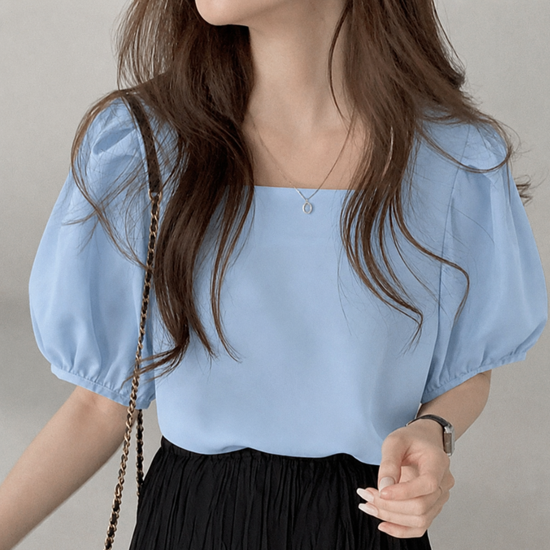 Women's Square Neck Puff Sleeve Top N.8 (Inclusive of all taxes)
