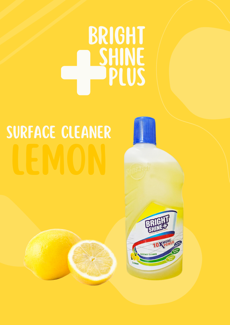 BRIGHT SHINE Floor Cleaner Liquid 500ml – Lemon Fragrance | Multipurpose Disinfectant for Home, Kitchen & Bathroom