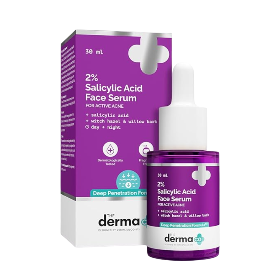 The Derma Co 2% Salicylic Acid Face Serum – Acne & Blackhead Control, Pore Tightening & Exfoliation (30ml)